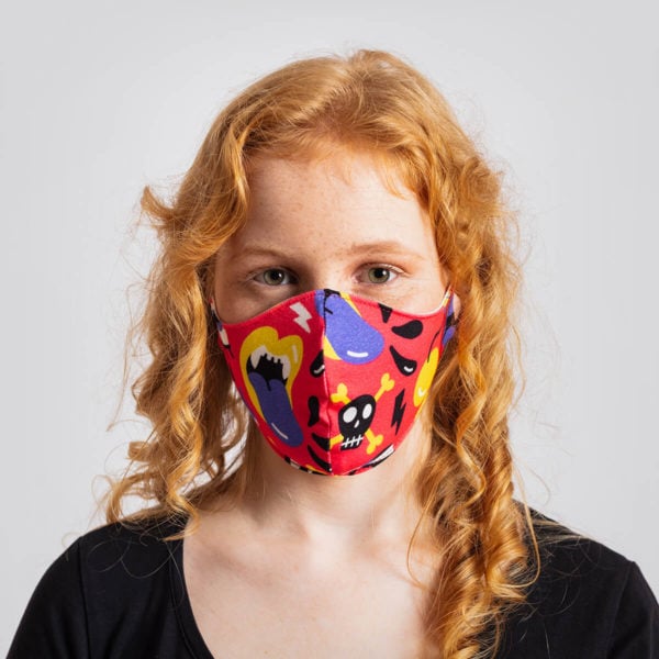 mascarilla homologada reutilizable roja