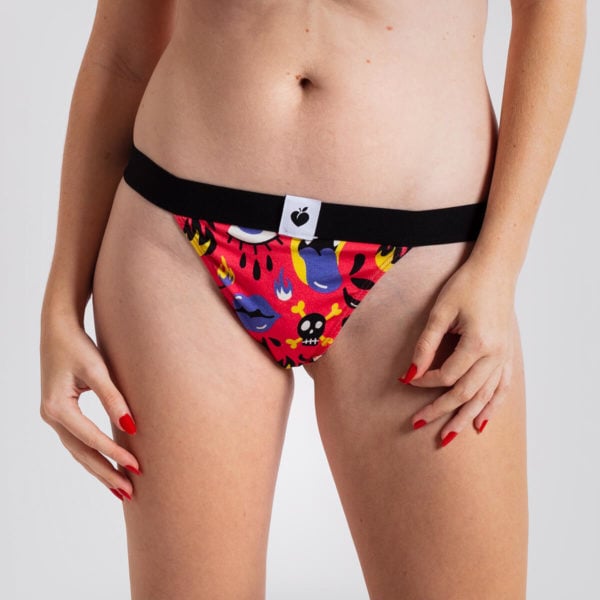 tanga rojo algodon organico