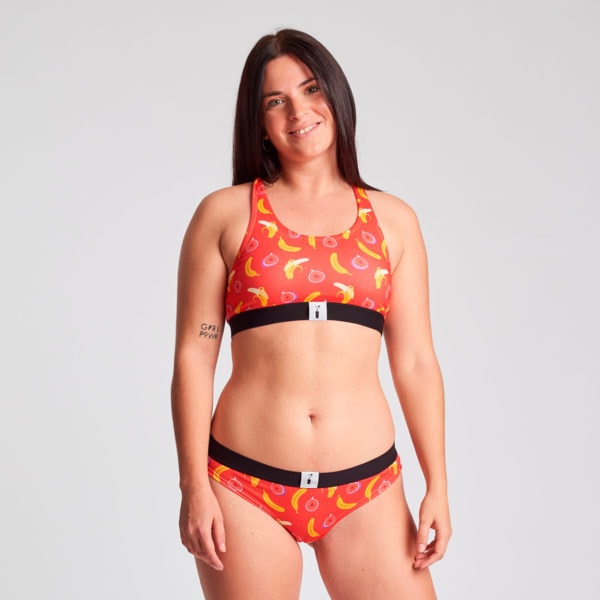 sujetador top espalda nadadora rojo